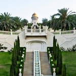 Le mausolée du Bāb au sommet du mont Carmel à Haifa.מקדש הבהאים, חיפה